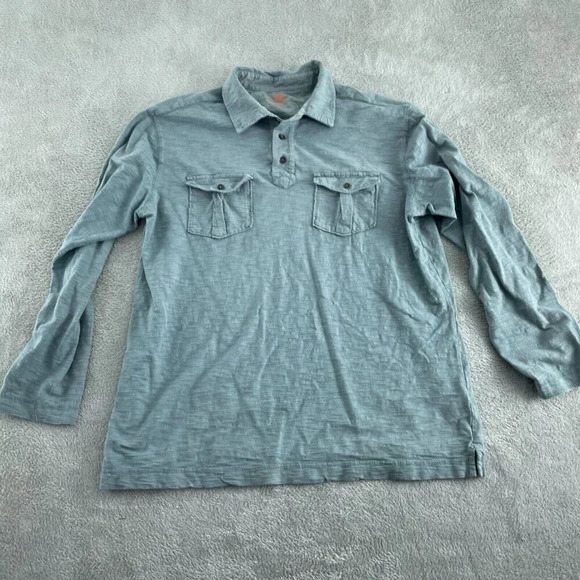 Northwest Territory Mens Casual Long Sleeve Shirt L 100% Cotton Light Blue 0636 - Picture 1 of 8